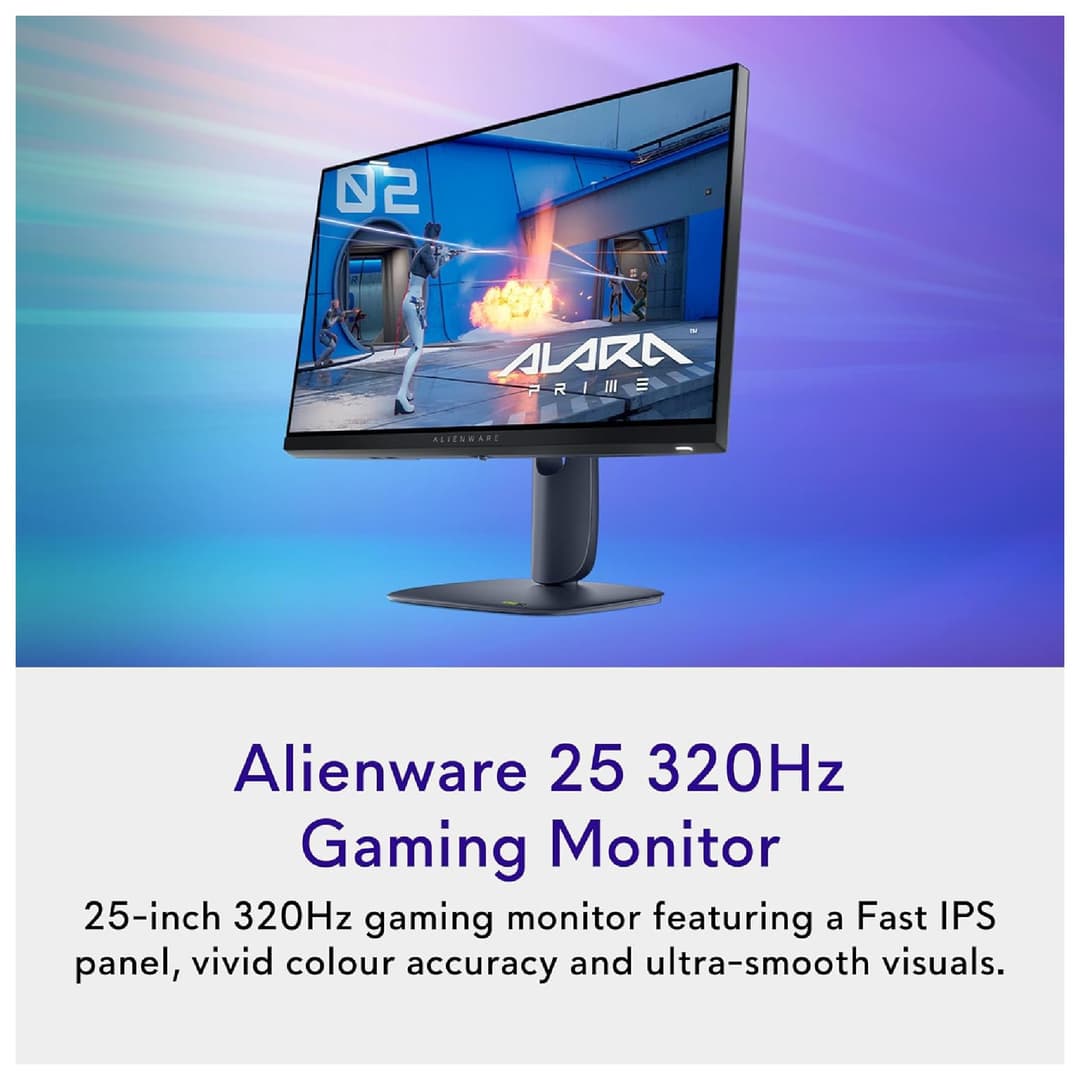 Dell Alienware AW2525HM 25" IPS Full HD 320Hz 0.5ms Freesync G-Sync Compatible Height Adjustable Gaming Monitor - Image 3