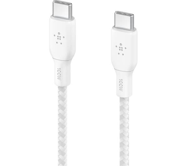 BELKIN Braided USB Type-C Cable - 2 m, White - Image 1