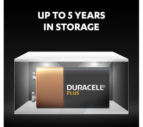 DURACELL Plus 9V Alkaline Battery - Pack of 2 - Image 6