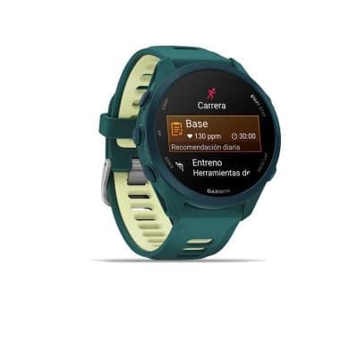 Garmin Forerunner 170 Music 43mm GPS Running Smart Watch AMOLED 4GB Garmin Coach Garmin Pay - Teal Green - Image 2