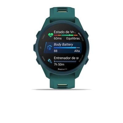 Garmin Forerunner 170 Music 43mm GPS Running Smart Watch AMOLED 4GB Garmin Coach Garmin Pay - Teal Green - Image 3