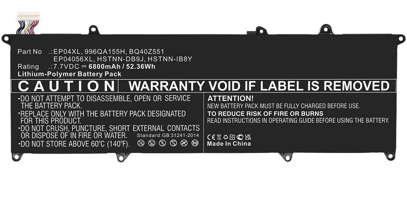 CoreParts Laptop Battery for HP Elite Dragonfly G1/G2 - EP04XL 7.7V 6800mAh 52.36Wh