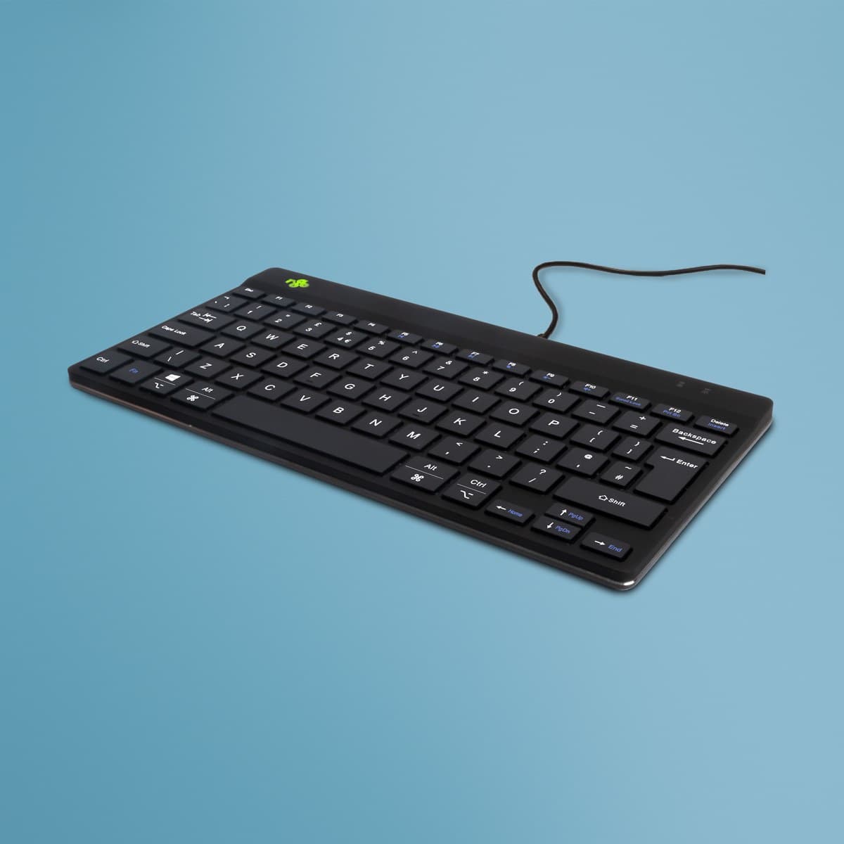 R-Go Tools Compact Break Ergonomic Keyboard, QWERTY (UK), Black - Wired
