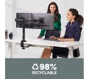 FELLOWES Reflex Dual Arm Tilt & Swivel 27" Monitor Desk Mount thumbnail 5