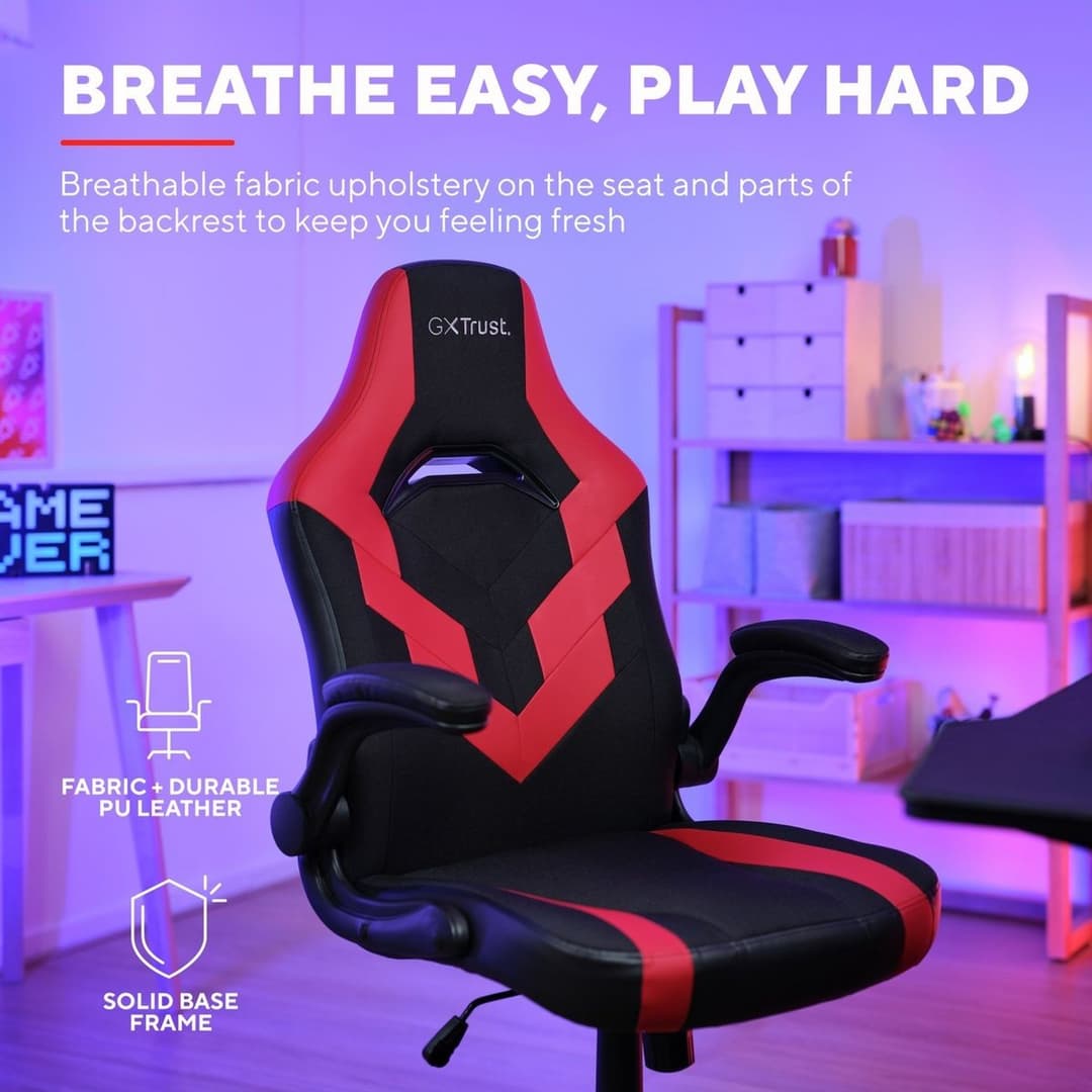 Trust GXT703 Riye Gaming Chair - Red - Image 8