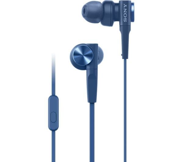 Sony MDR-XB55AP Extra Bass Wired In-Ear Earphones - Blue