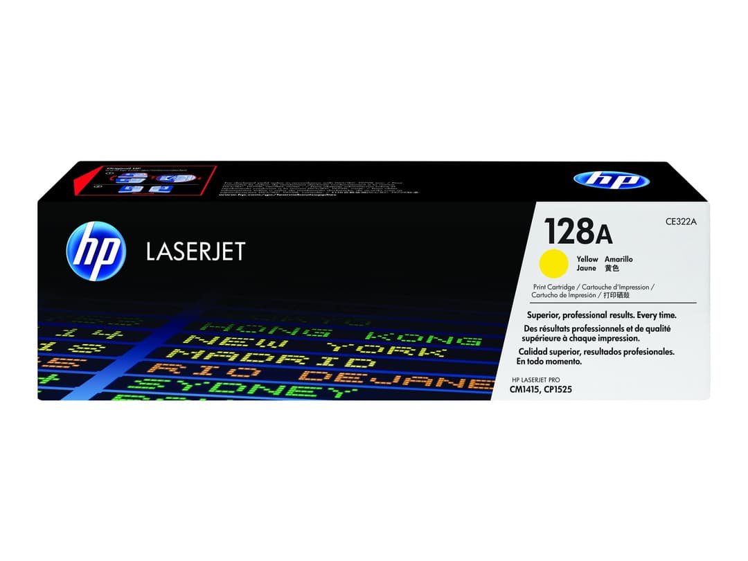 HP 128A Original LaserJet Toner Cartridge (CE322A) - Yellow - Image 1