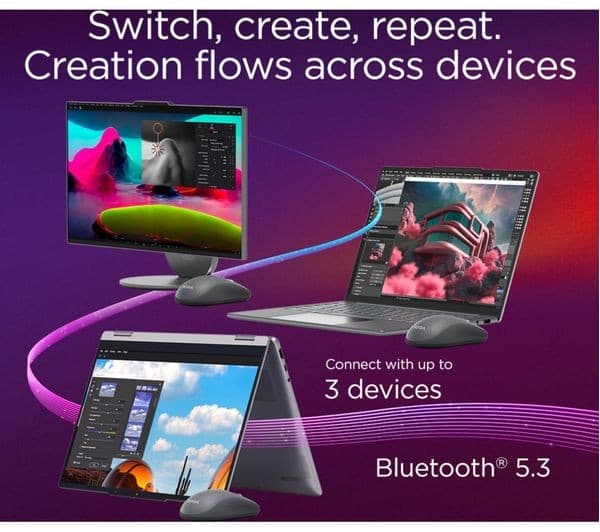 Lenovo Yoga Silent Wireless Optical Mouse - Seashell - Image 6