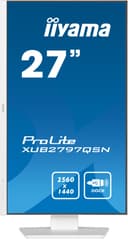 iiyama G-MASTER XUB2797QSN-W2 computer monitor 68.6 cm (27") 2560 x 1440 pixels Quad HD LED White thumbnail 3