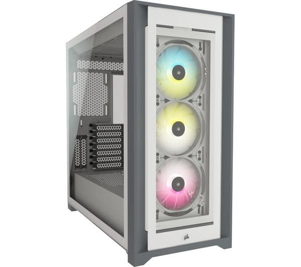 CORSAIR iCUE 5000X RGB ATX Mid-Tower PC Case - White