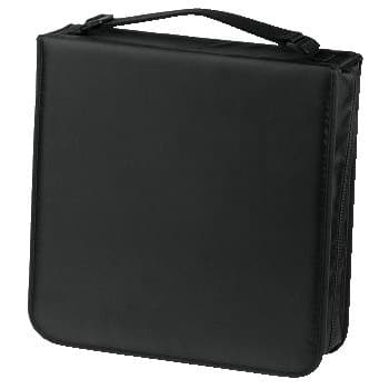 Hama Nylon CD/DVD Wallet, Black - 208 Discs - Image 1