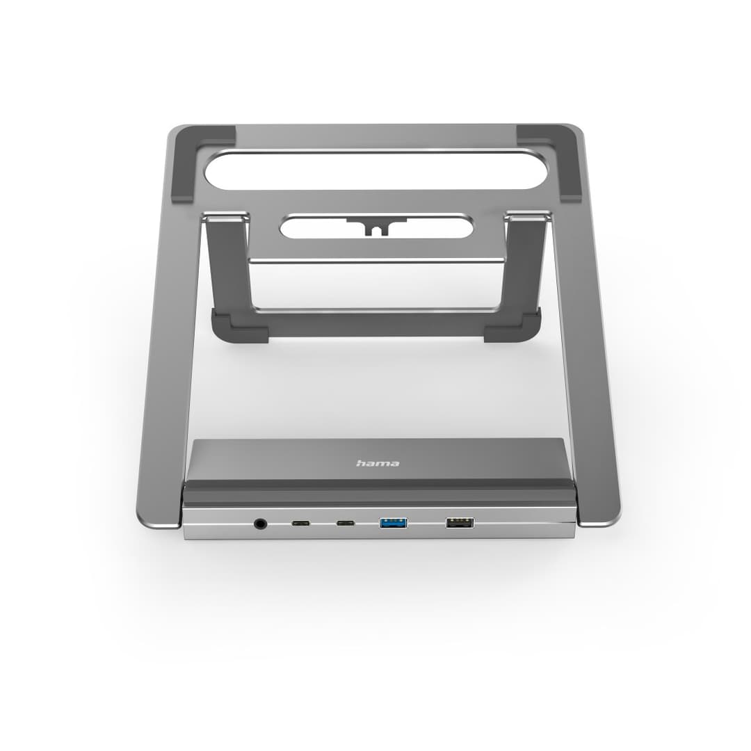Hama Connect2Office Stand Laptop Stand with 12-Port USB-C Docking Station - Anthracite - Image 4