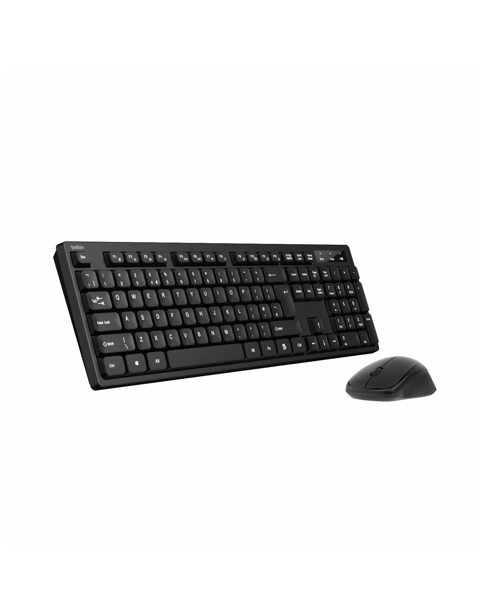 Belkin BBZ010UK Wireless Keyboard and Mouse Combo with USB-A Receiver - Black