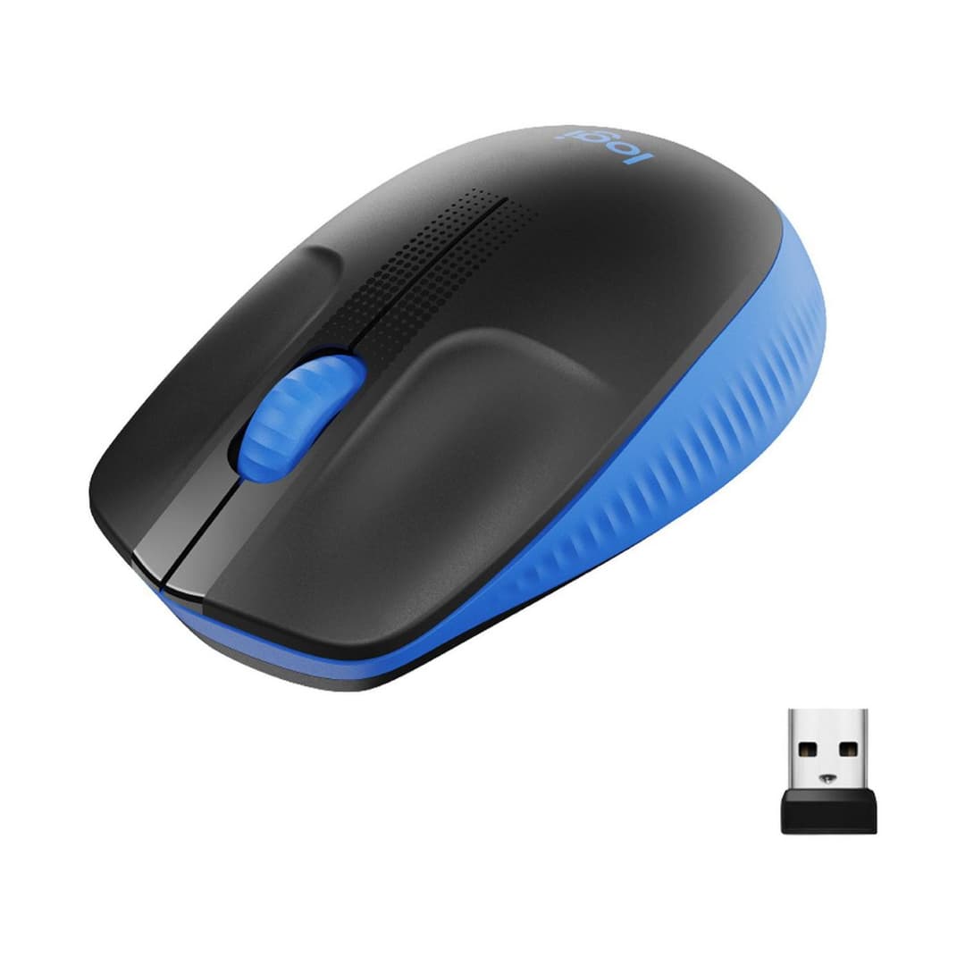 Logitech M190 Full-Size Wireless Mouse - Blue - Image 1