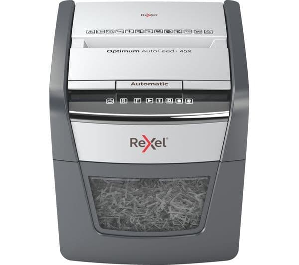 REXEL Optimum AutoFeed+ 45X Cross Cut Paper Shredder (2020045X) - Image 2