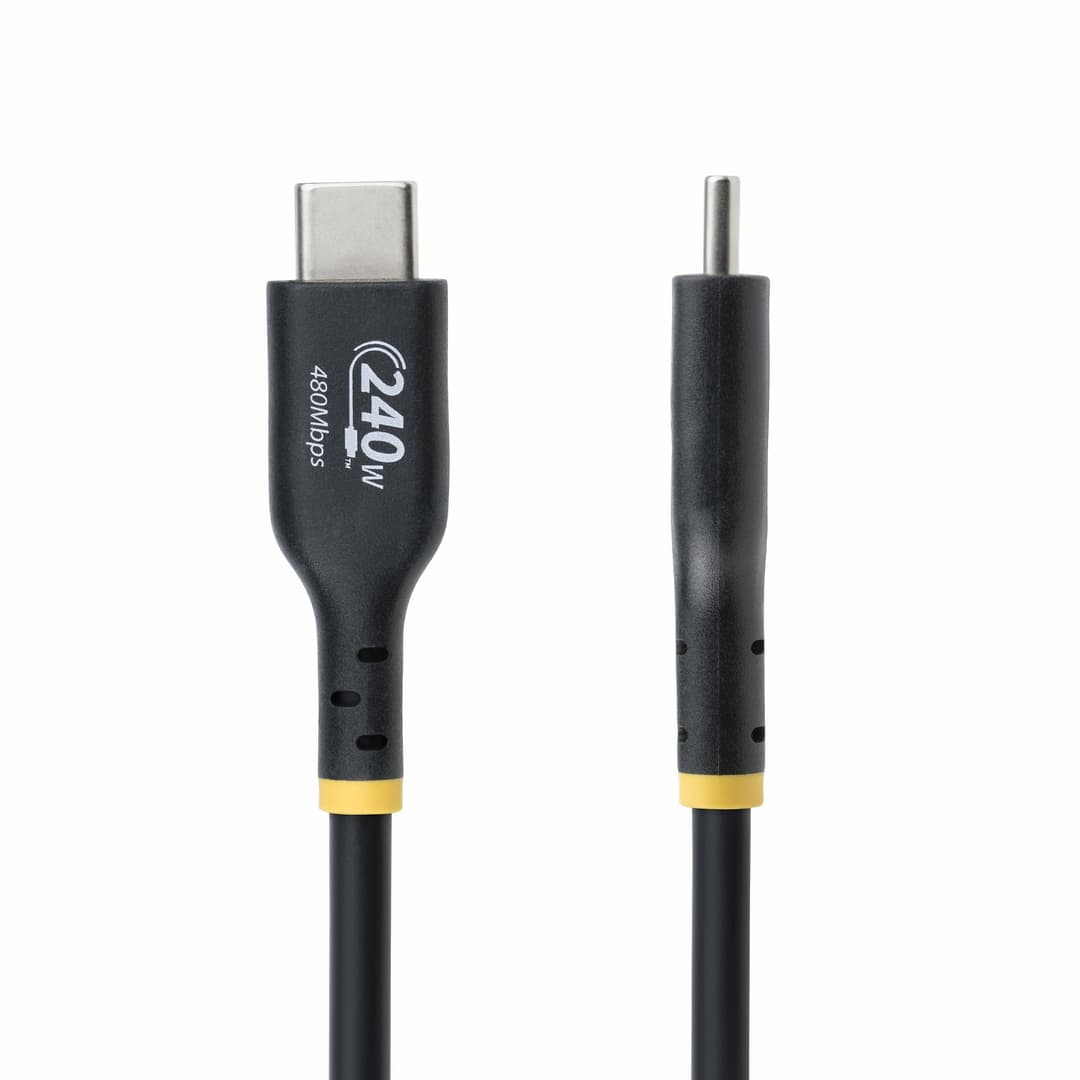 StarTech.com 4m USB-C Charging Cable, USB-IF Certified USB C Cable, 240W PD EPR, USB 2.0 Type-C Laptop Charger Cord, USB-C Data Transfer Cable, TPE Jacket, M/M - Image 3