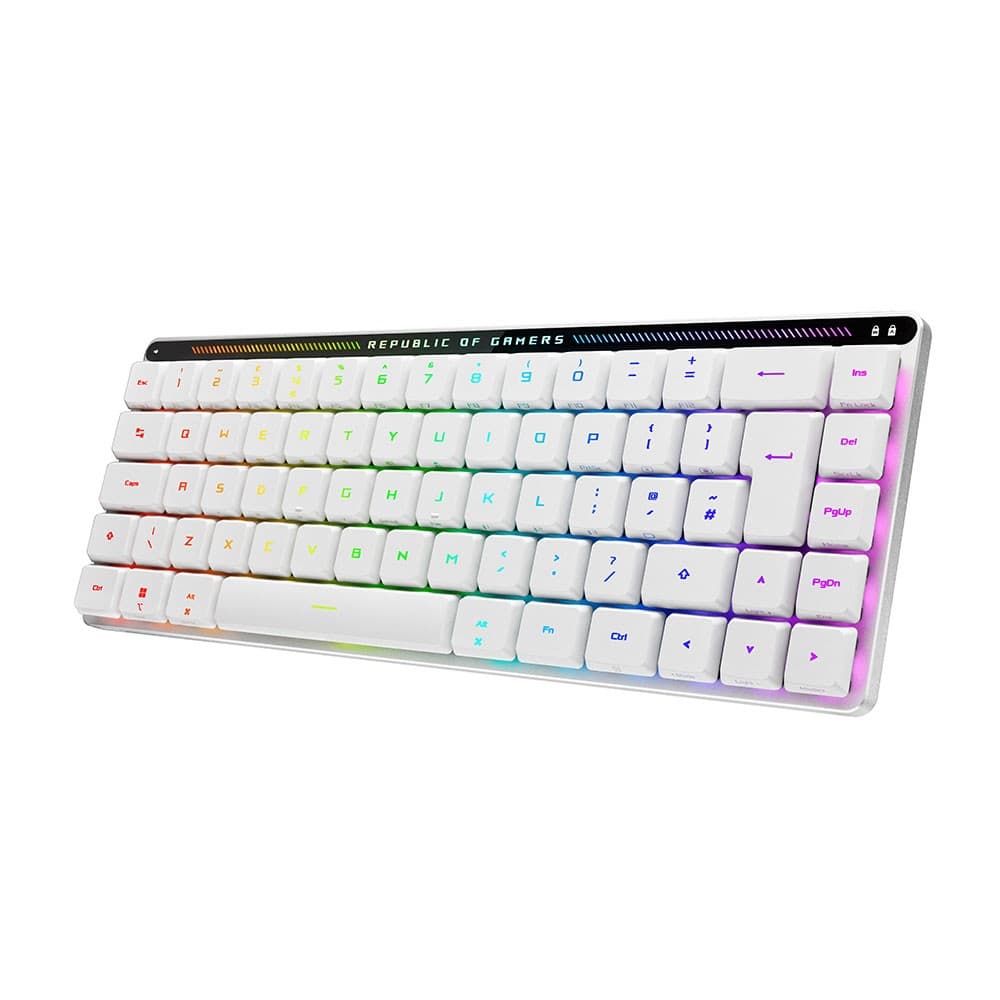 ASUS ROG Falchion RX Wireless QWERTY UK Layout RGB Gaming Keyboard - White - Image 2