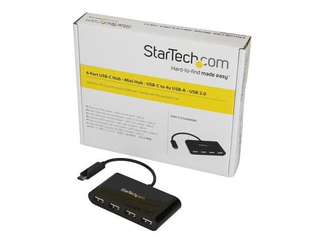 StarTech.com 4-Port USB-C Hub - USB-C to 4x USB-A Hub Adapter - Mini USB 2.0 Hub - Bus-powered USB Type-C Port Expander (ST4200MINIC) - hub - 4 ports - Image 5