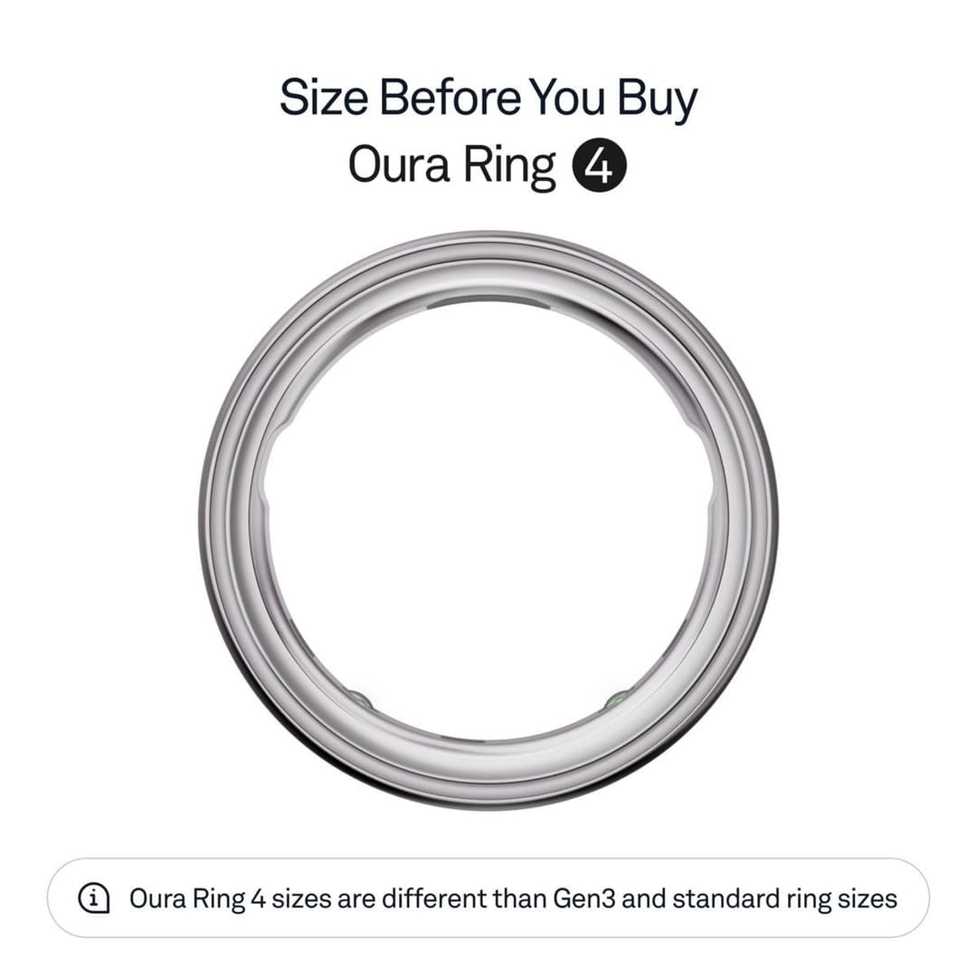 Oura Ring 4 Smart Ring - Silver, Size 6 - Image 3
