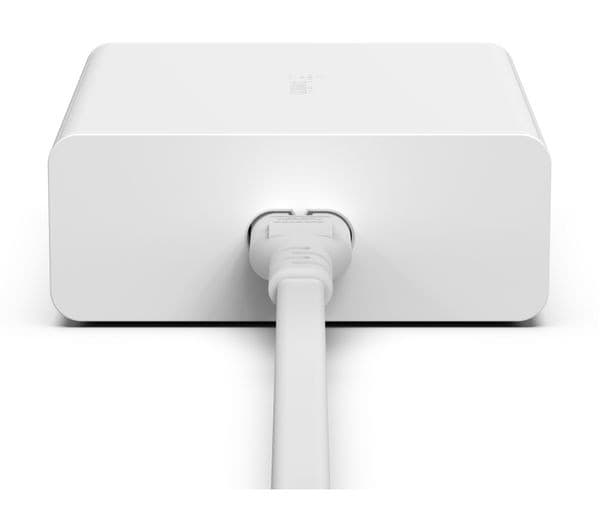 Belkin 108W GaN Multi-Device Charging Station – 2x USB-C & 2x USB-A Desktop Fast Charger - White - Image 4