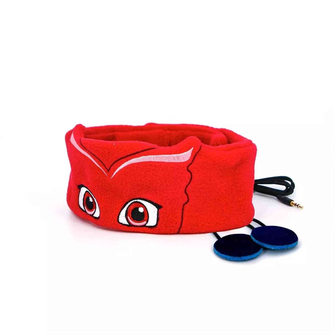 PJ Masks Owlette Kid's Fleece Audio Band Washable Wired Headphones - Red - Image 2
