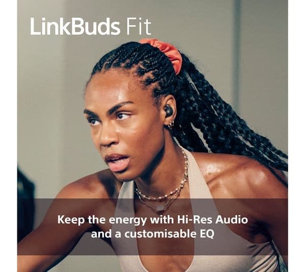 Sony LinkBuds Fit (WF-LS910N) Wireless Noise-Cancelling Earbuds - Green - Image 5