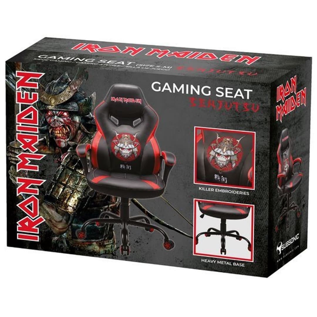 Subsonic Iron Maiden Senjutsu Junior Gaming Chair - Black and Red - Image 9