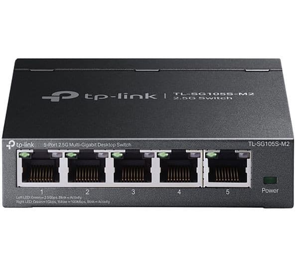 TP-Link TL-SG105S-M2 5-Port 2.5G Multi-Gigabit Network Switch Black
