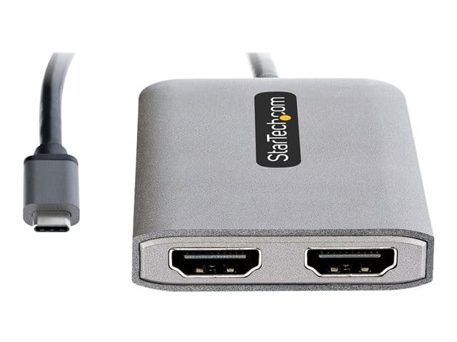 StarTech.com USB-C to Dual HDMI MST Hub - Dual 4K 60Hz (MST14CD122HD) Grey - Image 6