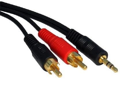 Cables Direct 10m 3.5mm Stereo to Twin RCA Audio Cable