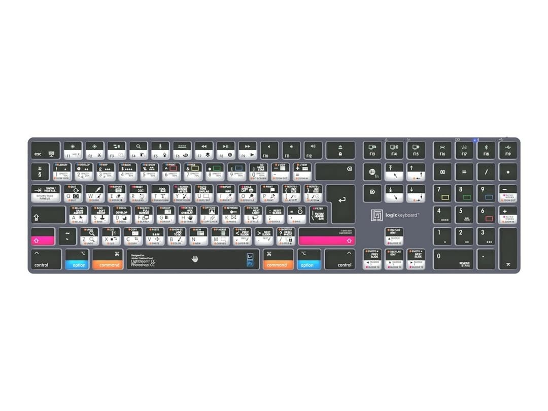 Logic Keyboards Adobe Photographer TITAN Keyboard Multicolour - Image 1