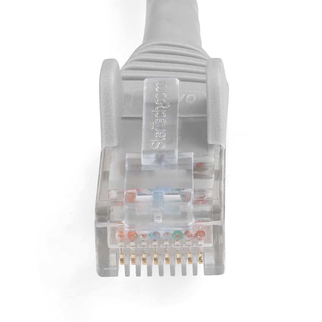 StarTech.com 10m CAT6 Ethernet Cable - LSZH (Low Smoke Zero Halogen) - 10 Gigabit 250Mhz 100W PoE RJ45 10GbE UTP Network Patch Cord Snagless with Strain Relief - Grey, CAT 6, ETL Verified, 24AWG - Image 2