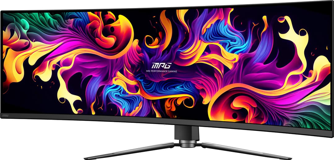 MSI MPG 491CQPX 49" DQHD QD-OLED 240Hz Curved Gaming Monitor - Black - Image 2