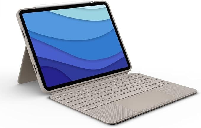 Logitech Tablet Keyboard for iPad 11 Inch 1st 2nd and 3rd Gen Smart Connector Sand