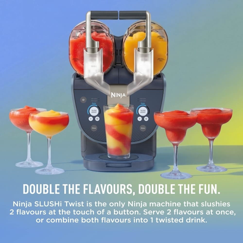 Ninja SLUSHi Twist Frozen Drink Maker Dual Vessel Blue - Image 2