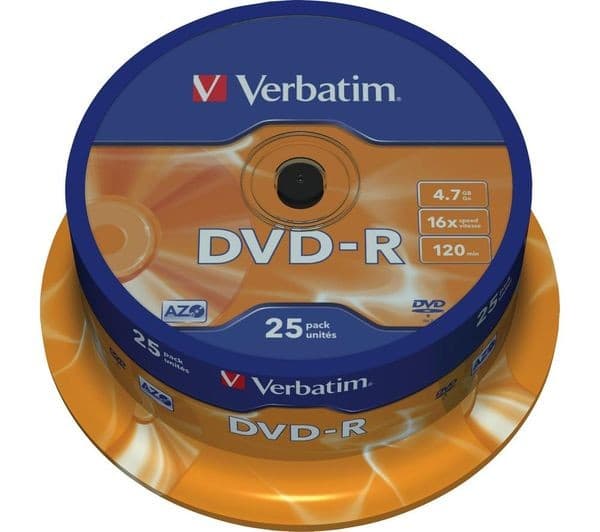 Verbatim Azo DVD-R 4.7GB 16x Pack of 25 - Image 1