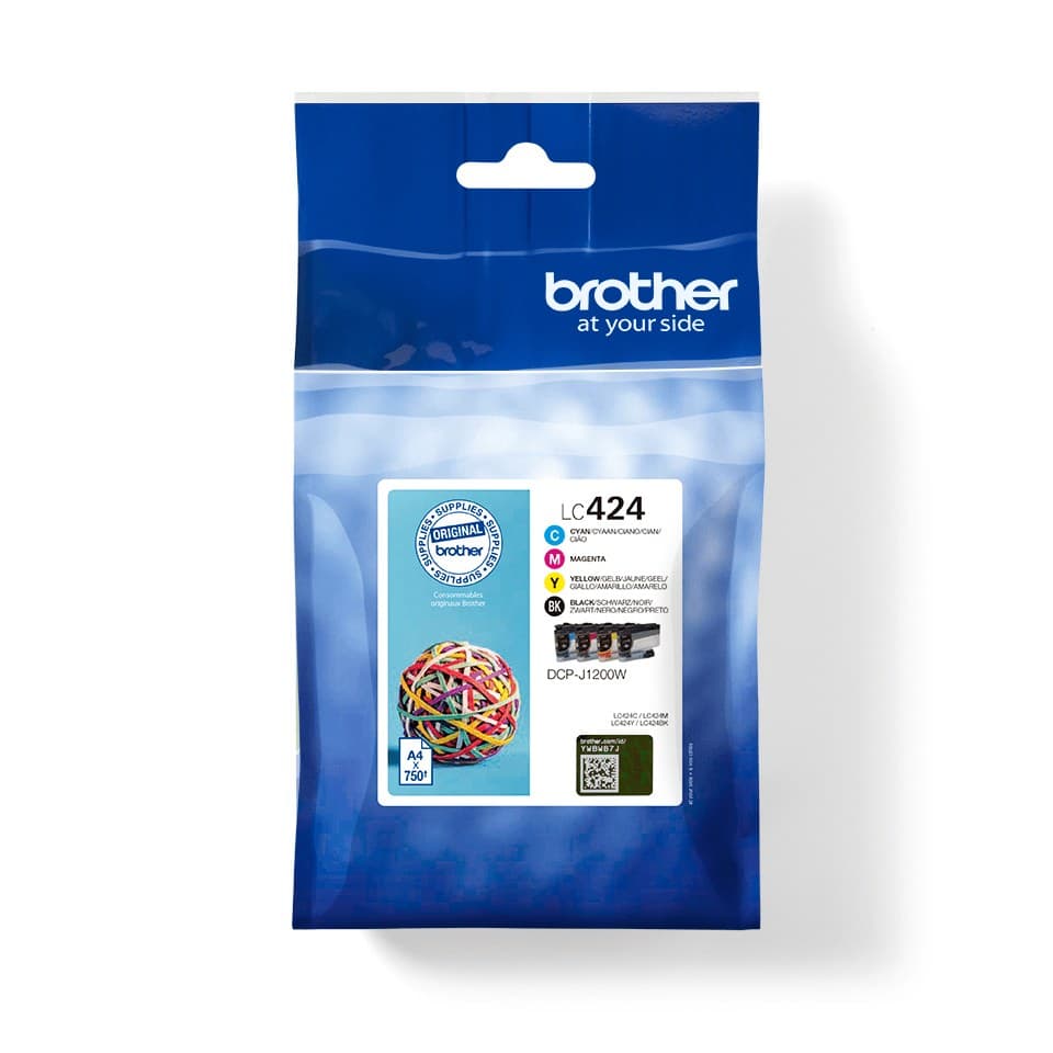 Brother LC424VAL ink cartridge 4 pc(s) Original Black, Cyan, Magenta, Yellow, 750 Pages Each - Image 1