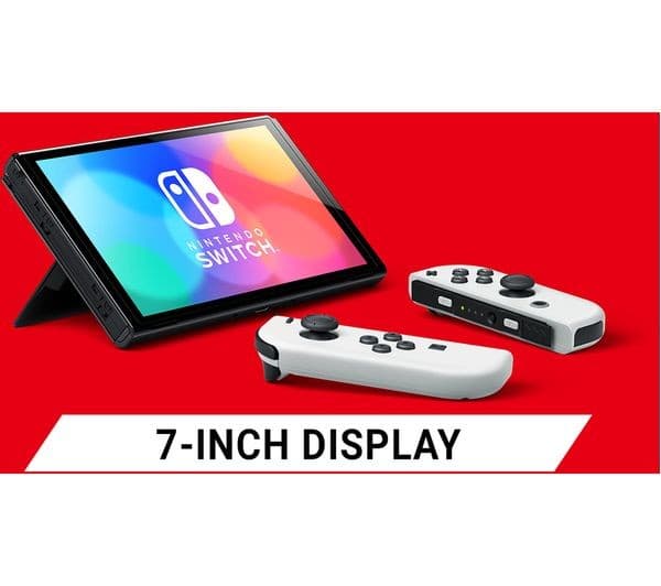 Nintendo Switch OLED Console Neon Red & Blue - Image 4