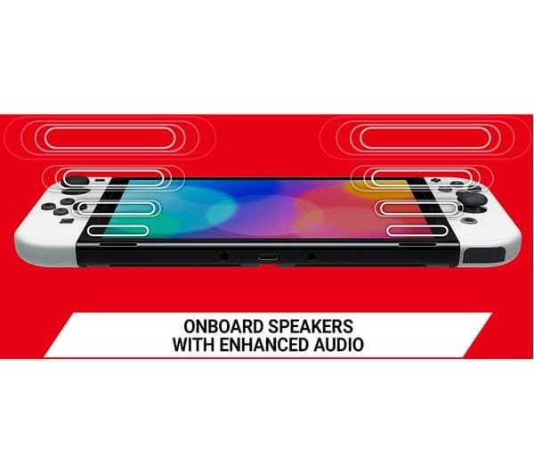 Nintendo Switch OLED Console Neon Red & Blue - Image 6