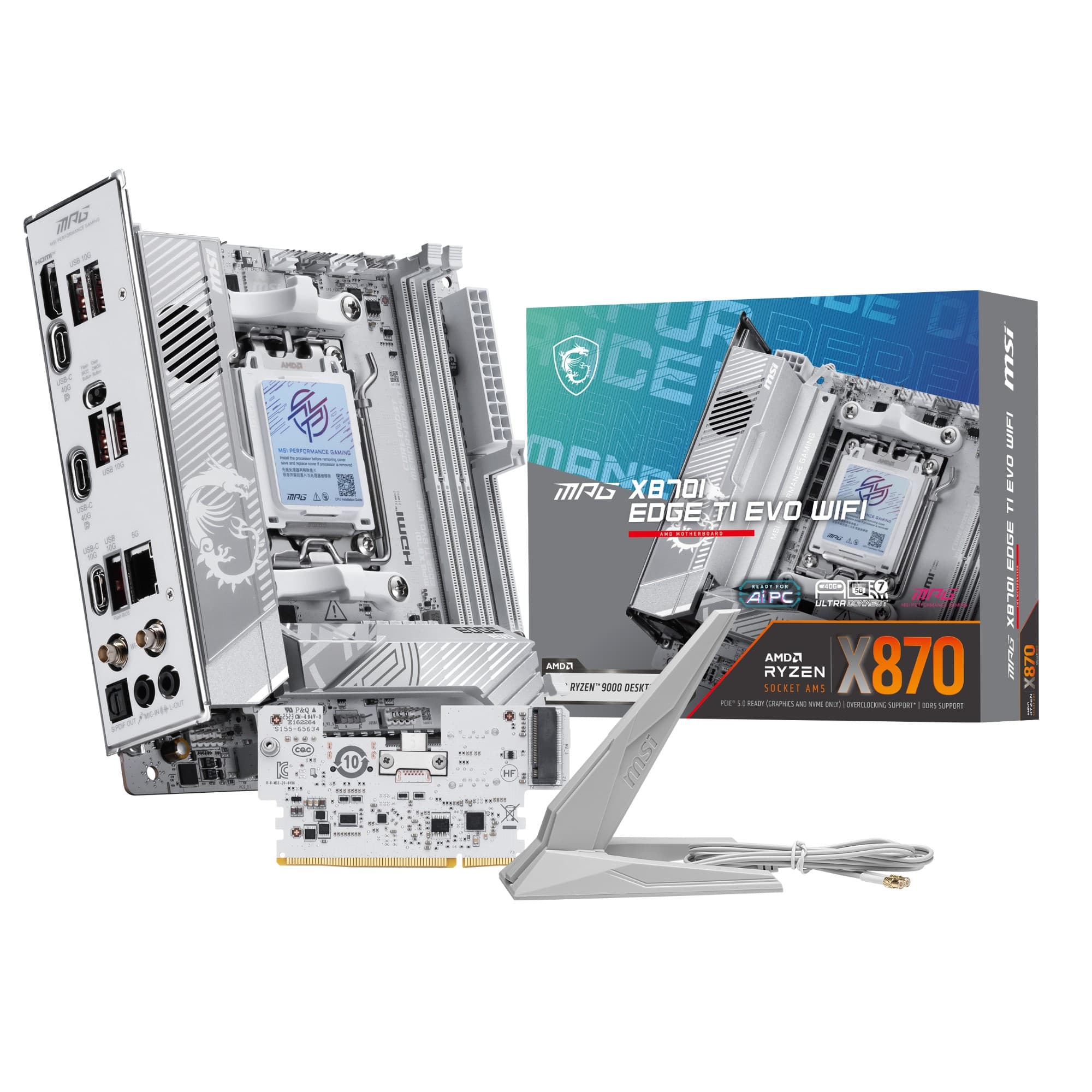 MSI MPG X870I Edge TI EVO WIFI AMD X870 ITX Socket AM5 Motherboard