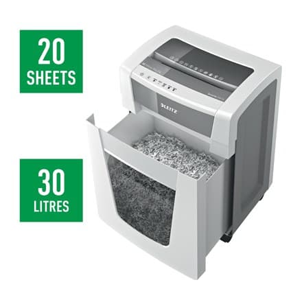 Leitz IQ Office Pro paper shredder Cross Cut P4 30L 20 Sheets 55 dB 23 cm White - Image 4