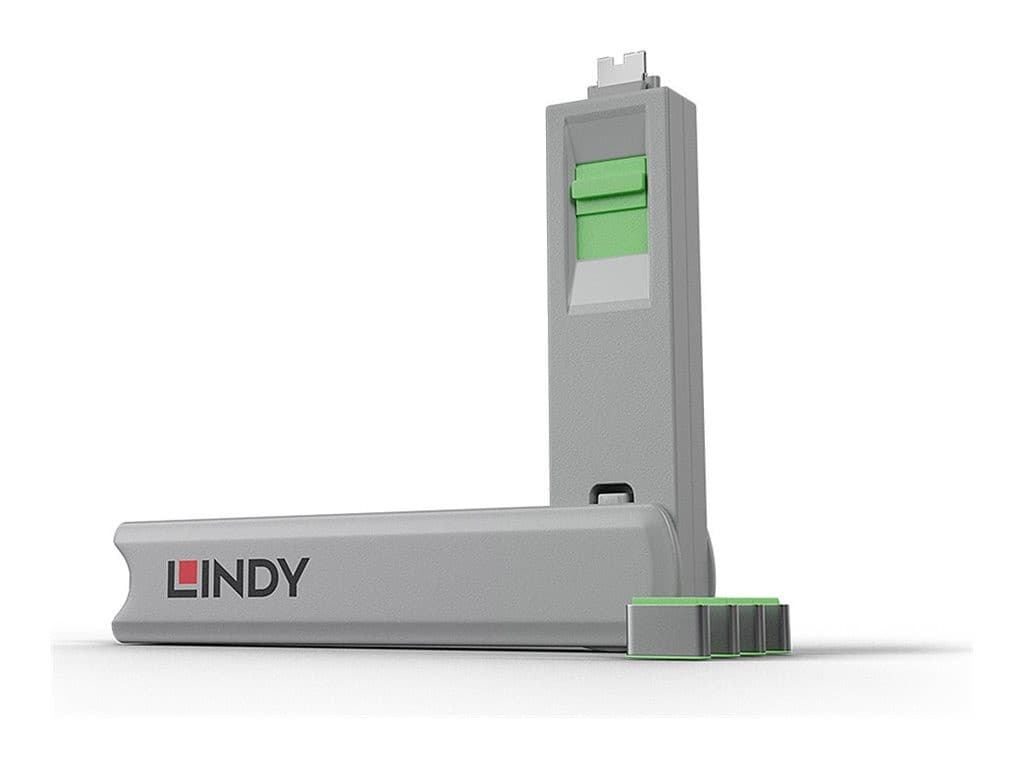Lindy USB-C Port Blocker Green - Image 1