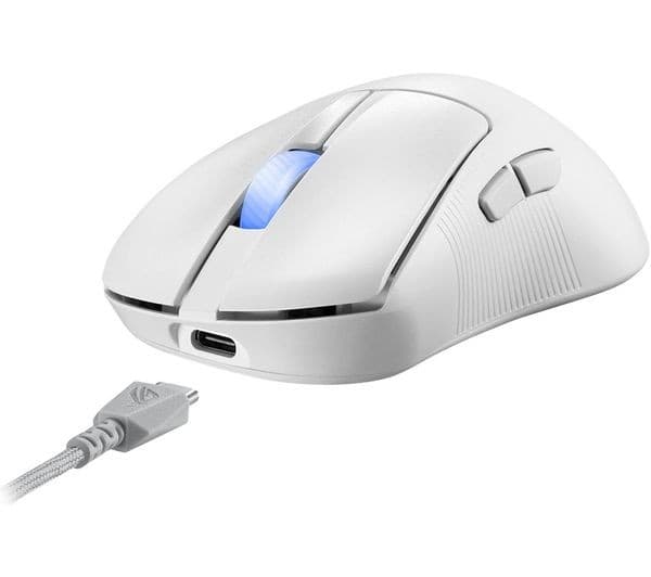 ASUS ROG Keris II Ace RGB Wireless Optical Gaming Mouse - White - Image 4