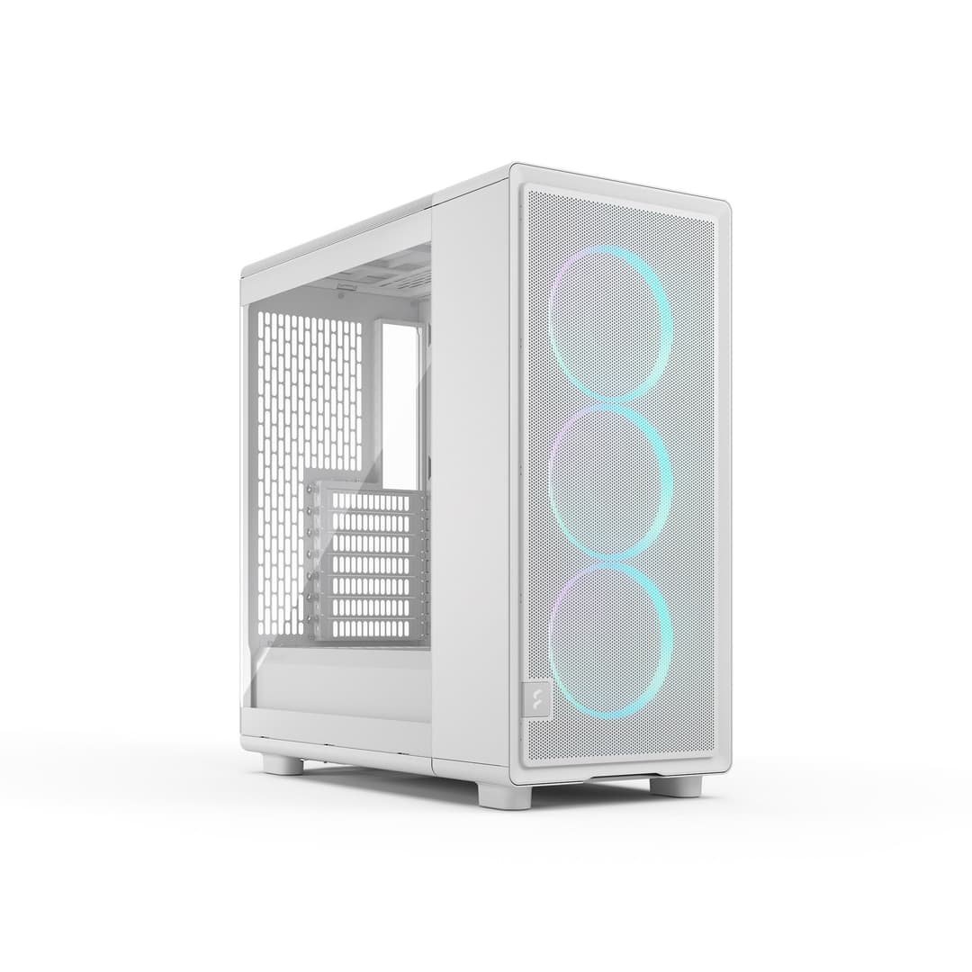 Fractal Design Epoch ATX Mid Tower Gaming PC Case - White TG RGB Clear - Image 1