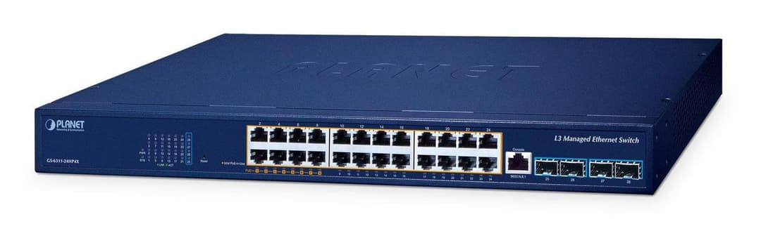 PLANET SGS-6310-8P4X Layer 3 8-Port 10/100/1000T 802.3at PoE + 4-Port 10G SFP+ Stackable Managed Switch - Image 1