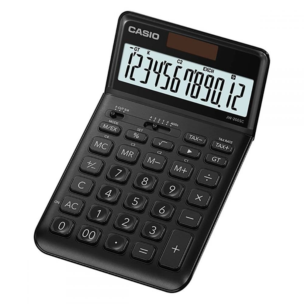 Casio JW-200SC 12 Digit Desk Calculator Black