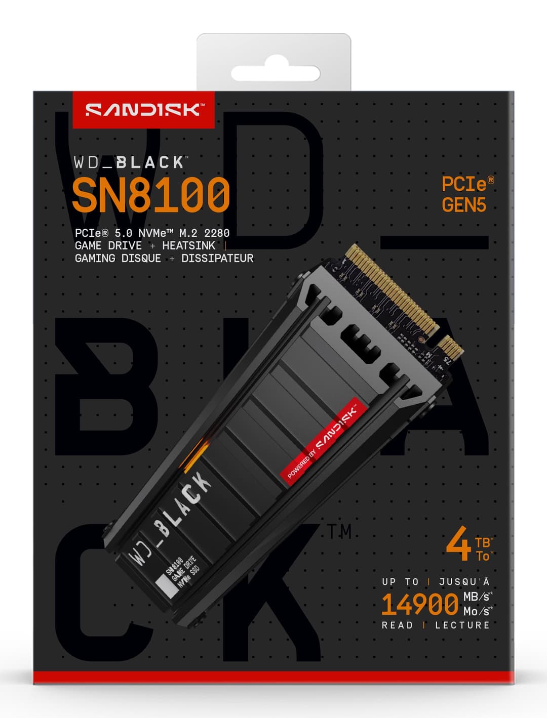 Western Digital Black SN8100 4TB M.2 2280 NVMe PCIe 5.0 x4 SSD - With Heatsink - Image 5