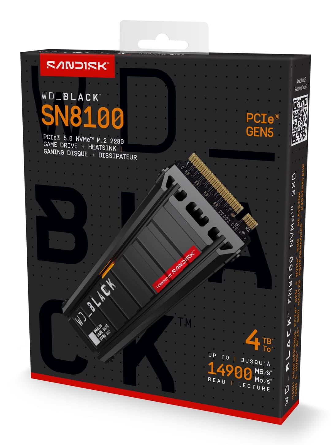 Western Digital Black SN8100 4TB M.2 2280 NVMe PCIe 5.0 x4 SSD - With Heatsink - Image 7