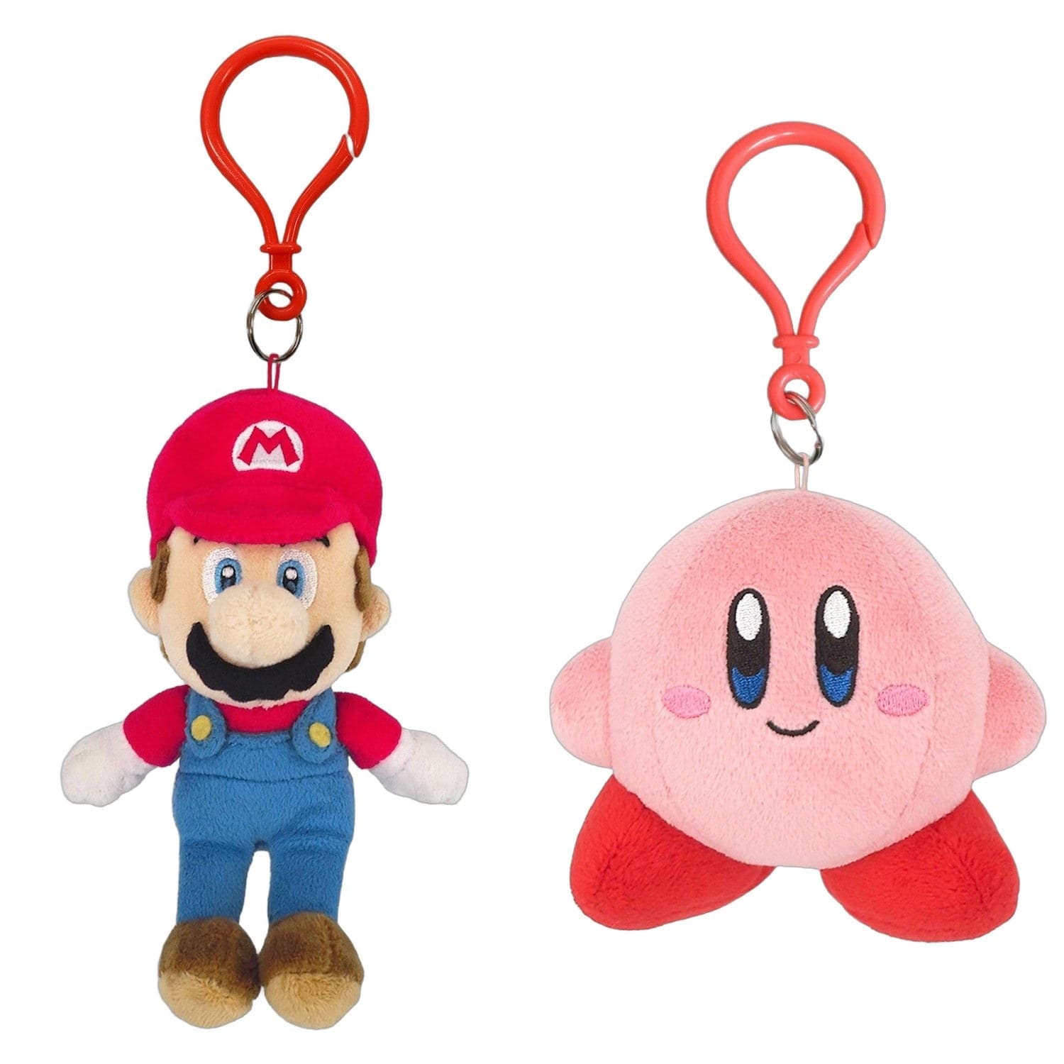 SAN-EI Nintendo Super Mario and Kirby Keychain Bundle