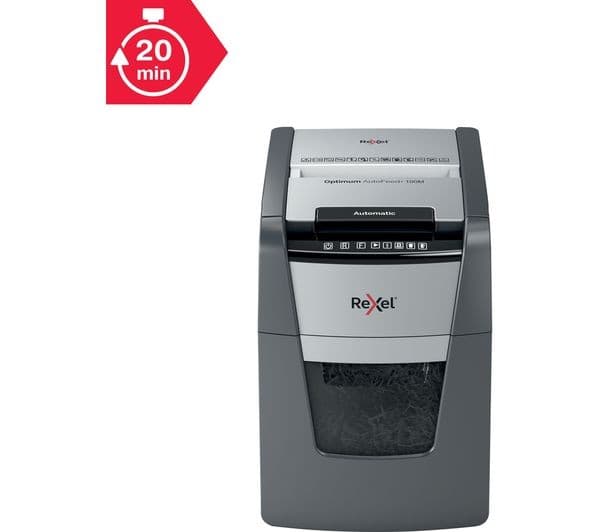 REXEL Optimum AutoFeed+ 100M 34L P5 Micro Cut Paper Shredder - Image 9